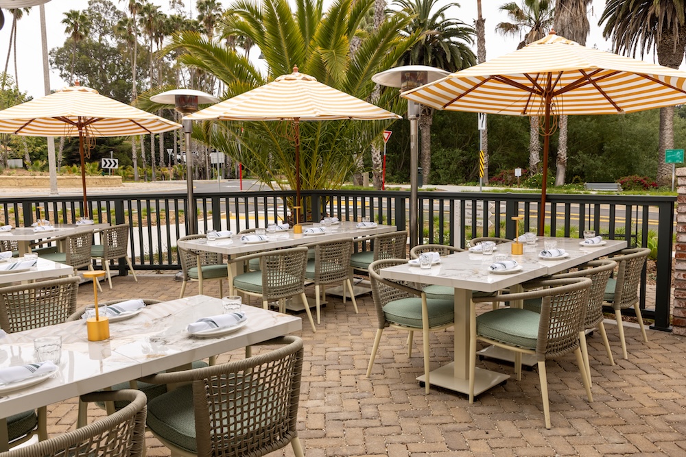 The outdoor patio is available for a buyout fee for up to 48 guests.