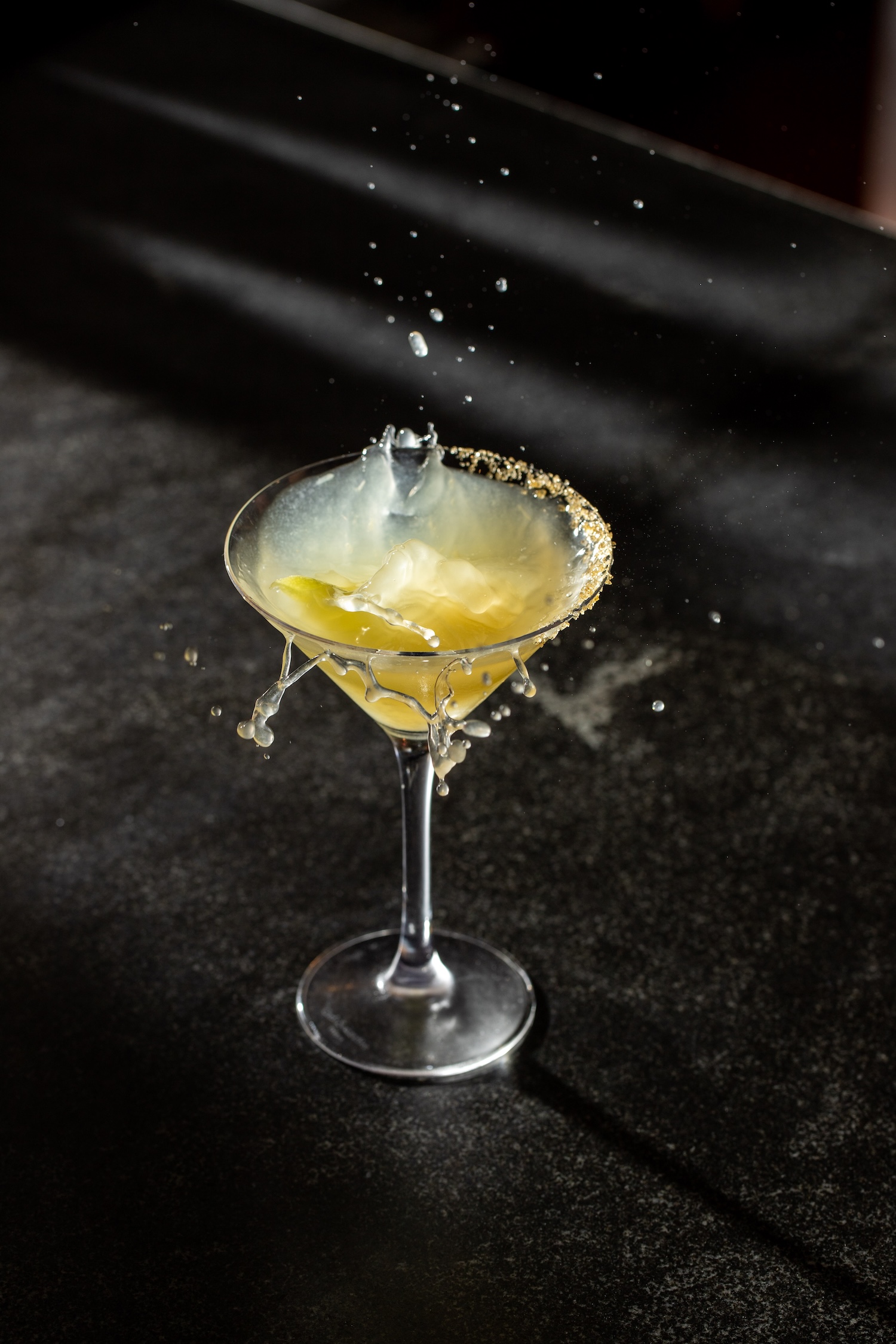 Limoncello in martini glass