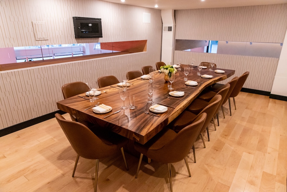 Private Dining Room above the bar accommodates up to 18 guests.